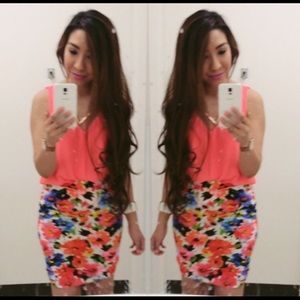 Floral pencil skirt